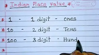 Indian place Value chart|math|read and write ✍️ 