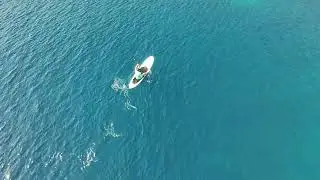 4K drone footage of SUP