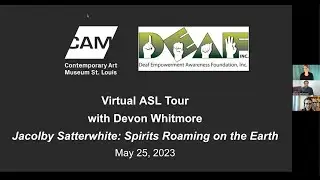 Virtual ASL Tour of Jacolby Satterwhite: Spirits Roaming on the Earth