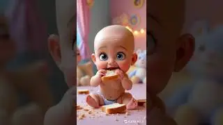 CUTE BABIES EATING BREAD #babycute