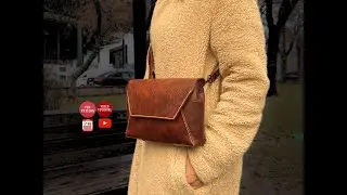 Making a Leather Envelope Shoulder Bag, PDF Pattern, by #vikingsleatherdesign