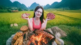 Satisfying Village Cooking: The Perfect Traditional BBQ Ribs Recipe! Outdoors Cooking in Mountains