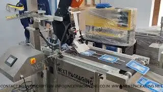 Automatic sticker labeling machine on mono cartons | friction feeder with label applicator