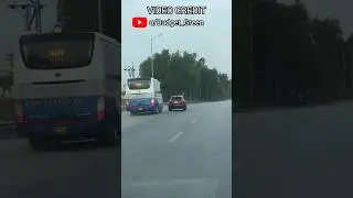 Road Rage Between Bus Driver And Car