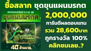ซื้อ 2,000,000 สลากออมทรัพย์ ชุดขุนแผนมรกต ได้รับ 28,600บาท ลุ้นรางวัล 40ล้าน ม.ค. 2569 | สลากธกส.