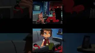 compara&ccedil;&atilde;o lado a lado: Gacha e o original - Jack Ryder e Batman dialogando