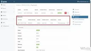 Spree Commerce Admin Dashboard | Order Panel