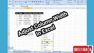 How to Adjust Column Width in Excel||Automatically Adjust Column Width||Excel Tricks||