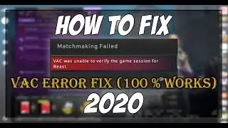 CSGO Vac Error Fix (100% Working) | Vac was unable to verify the files Error Fix | LuckyMarki