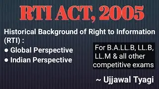 Historical Background of Right to Information Act, 2005 || Evolution & History RTI ||@V2Alawacademy 