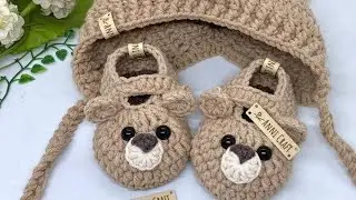 Crochet baby dress and booties live