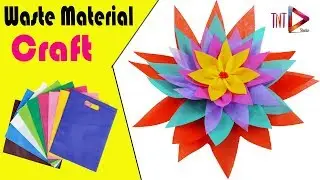 Carry Bags Flowers Wallmate Tutorial | DIY Reusable Craft Shopping Bags Flowers