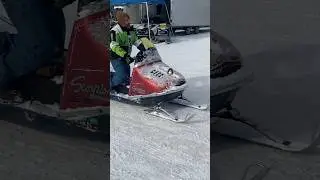 🔥 Old Scorpion Snowmobile Towing Like a Beast! (Vintage Snow Ride) #VintageSnowmobile