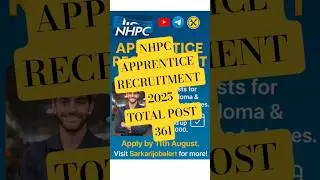 NHPC Apprentice Recruitment 2025 | NHPC Apprentice Vacancy 2025 #nhpc #apprentice #job #newvacancy