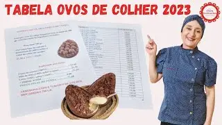 FINALMENTE SAIU!!!  TABELA DE OVOS DE COLHER 2023 COM TODA EXPLICAÇÃO
