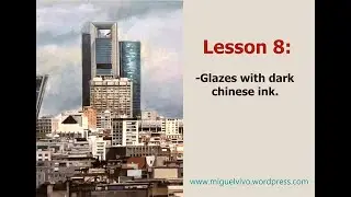 HOW TO PAINT AN URBAN LANDSCAPE. MIXED TECHNIQUE. LESSON 8