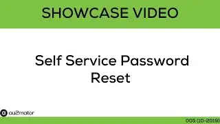 Active Directory Self Service with au2mator - Self Service Password Reset