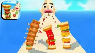 Sandwich Runner | Flying Cutting - All Level Gameplay Android,iOS - NEW APK UPDATE