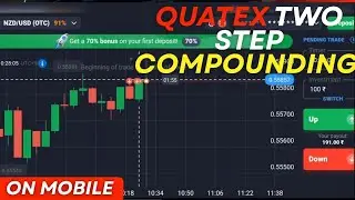 Quatex 2 Step compounding sureshot 1min trading || Live Quatex Trading || On Mobile #binarytrading