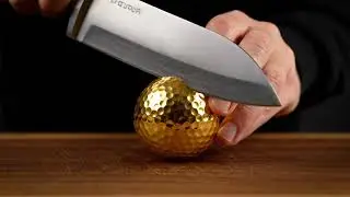 Gold Golf ball 🪩 🔪 #ai #asmr #aivideo #slicing #subscribe #youtube #youtubeshorts #golf 