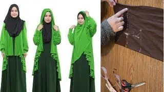 خطوات تفصيل وخياطة كارديجان خمار  يمكن ارتداؤه  بثلاث طرق