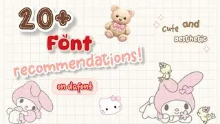 20+ Font Recommendations on Dafont!💌 | Free to use| Cute and aesthetic fonts🍓