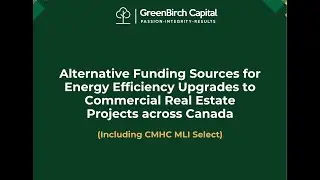 Webinar on Alternative Funding Sources for Energy Efficiency Upgrades to CRE Projects across Canada