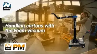 Handling cartons with the foam vacuum