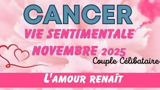 ❤️CANCER l'amour rena&icirc;t AMOUR NOVEMBRE 2025 ❤️