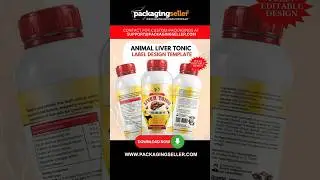 Animal Liver Tonic Label Design Template!