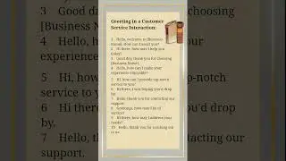 Greeting in a Customer Service Interaction18