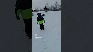 watch to the end big bro how to make sure she didn't fall off🤣 #snowmuchfun #sledding#kids #tofunny