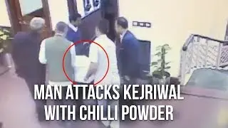 Man Attacks Arvind Kejriwal With Chilli Powder