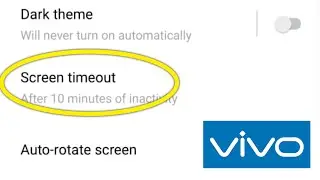 Vivo Screen Timeout Setting | Screen Timeout Vivo Y11 | Vivo Phone Screen Time Setting