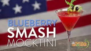 Blueberry Smash Mocktini