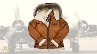 Bomber B-3 Sheepskin Jacket Hooded whiskey Art. 209