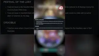 Update 9.1.5.3 Patch Notes In 60 Seconds Or Less #gaming #destiny2 #bungie