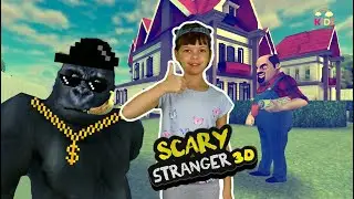 SCARY STRANGER 3D Game in Real Life| Gorilla Level Walkthrough