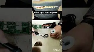 How to repair a GP328 speaker...#motorola #gp328 #handheld #icom #electronic #repair
