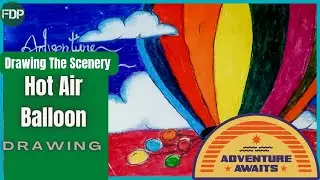 How to Draw Hot Air Balloon Scenery Drawing With Warm and Cool Colours