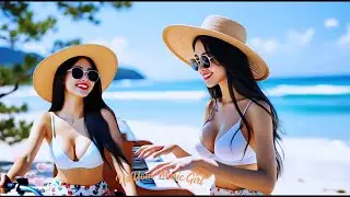 Romantic Piano by the Sea  Beautiful Girl Playing Relaxing Beach Music