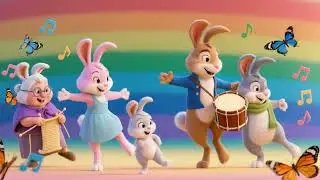HopHop Family Dance! 🐇 | Bunny Song for Kids | Sing & Hop Along | HopHopTune