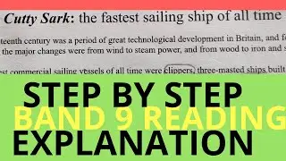#IELTS-13 Cutty Sark; the fastest sailing ship ||TEST-4 || Academic Reading psg-1@ielts-9
