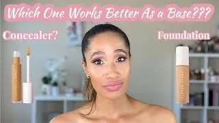 Battle of the Fenty Beauty Foundation vs Concealer | Which One is Better as a Base??? | Shade 350