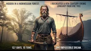 HIDDEN IN A NORWEGIAN FOREST: I RECREATED A 9TH CENTURY VIKING LONGSHIP FROM ONE TREE ASMR
