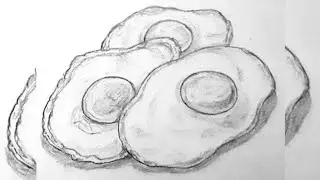 How to draw egg fry drawing tutorial ডিম ভাজা #howto #drawing #egg #fry #tutorial