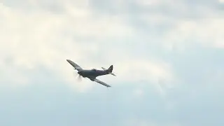 4K  Spitfire MK XIVe MV293 at Duxford Flying Finale 2024