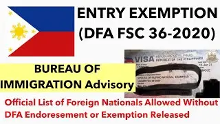 🇵🇭PHILIPPINES TRAVEL UPDATE | ENTRY EXEMPTION |OFFICIAL LIST OF FOREIGNERS WITHOUT ENTRY EXEMPTION