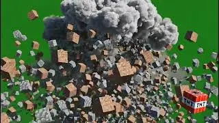 Realistic Explosion Minecraft Green Screen VFX for Gaming Channels