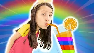 Rainbow Juice Song 🌈 Colors Song | Funny Kids Song | Hokie Pokie Kids Videos